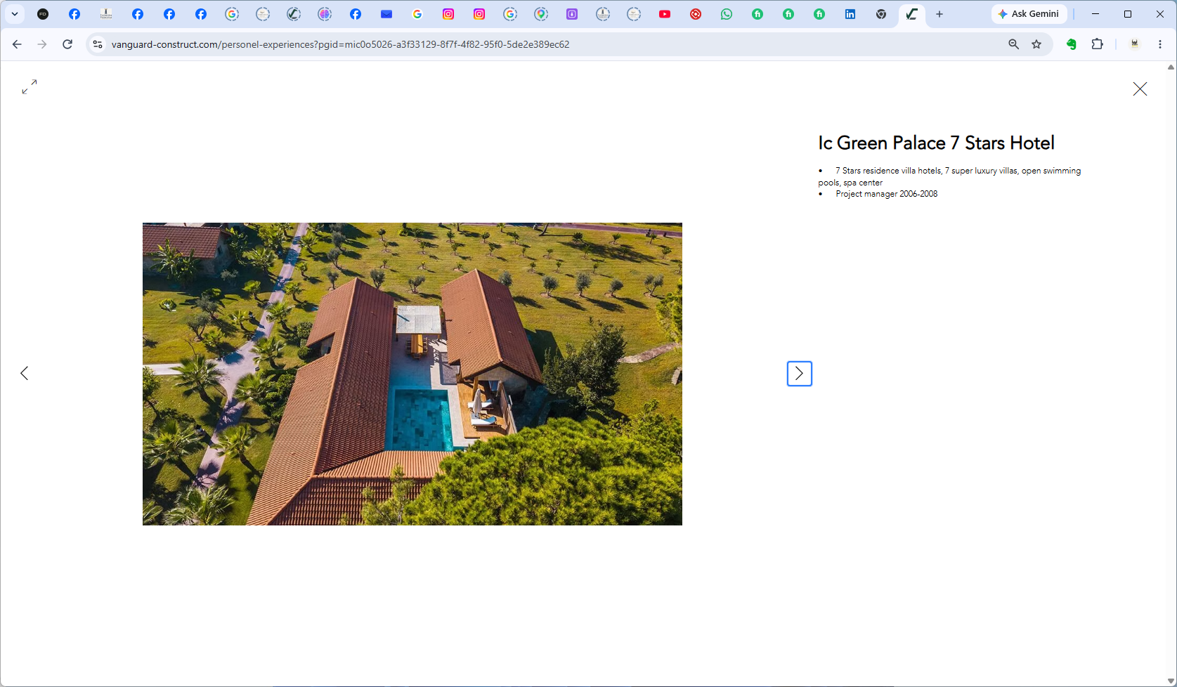 IC Green Palace, Antalya — aerial — background reference informing TERRAVO's approach to rooftop terraces and elevated paver deck environments.