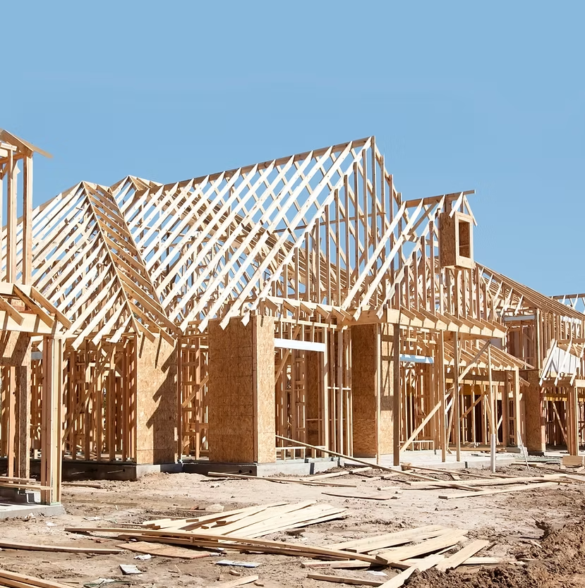 Structural framing — construction background — background reference informing TERRAVO's approach to rooftop terraces and elevated paver deck environments.